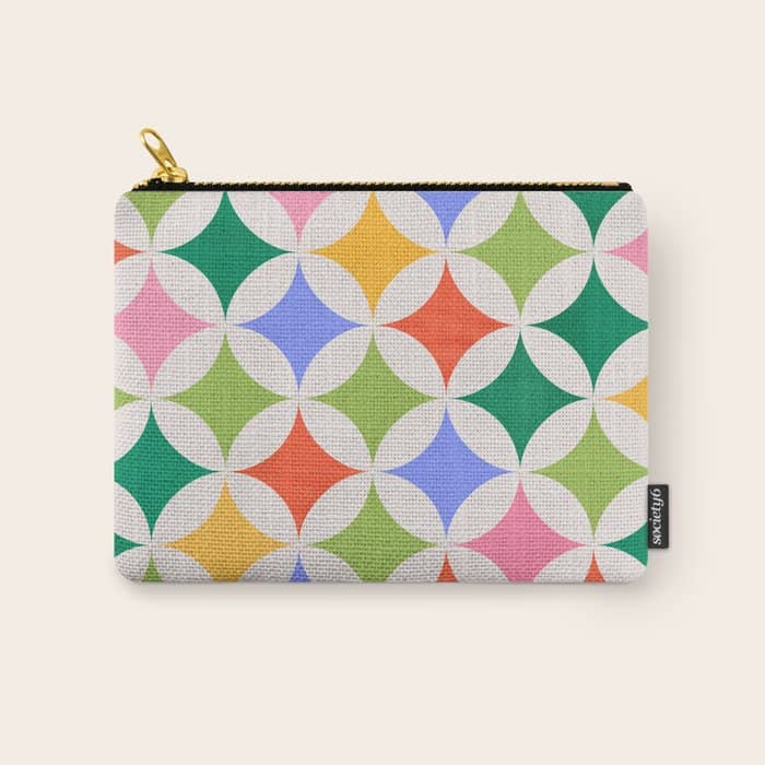 Festive Geometry Pattern Carry All Pouch