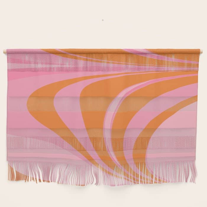 Groovy Color In Pink And Orange Wall Hanging