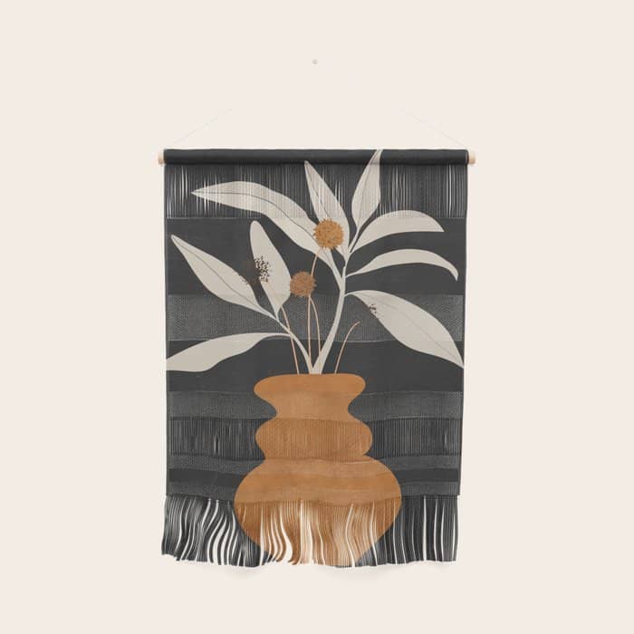 Minimal Abstract Art Vase Plant 11 Wall Hanging