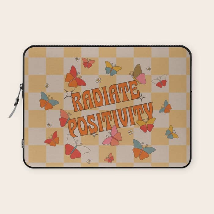 Radiate Positivity Butterflies Laptop Sleeve