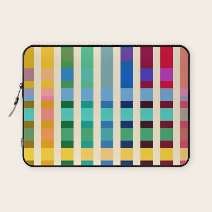 Futuristic Cyber Rainbow Crossing Laptop Sleeve