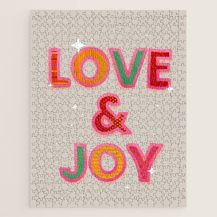 Love & Joy Festive Letters Jigsaw Puzzle