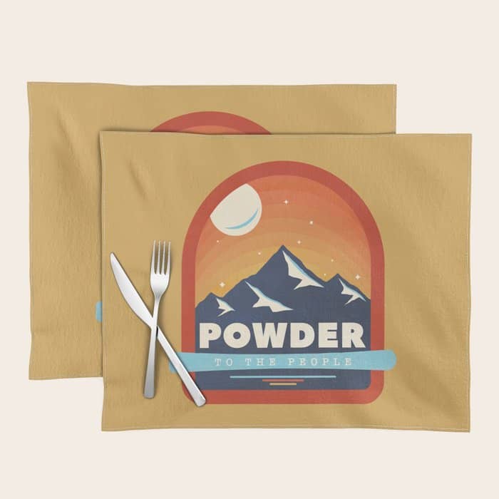 Powder To The People - Ski Badge Placemat