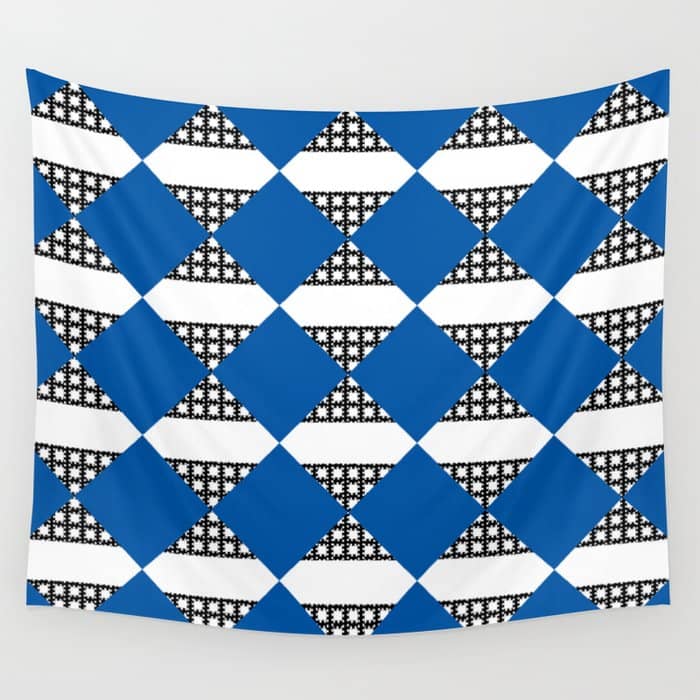 Modern Boho (Sapphire Blue) Wall Tapestry