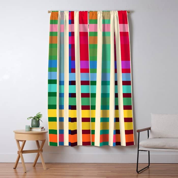 Futuristic Cyber Rainbow Crossing Window Curtain