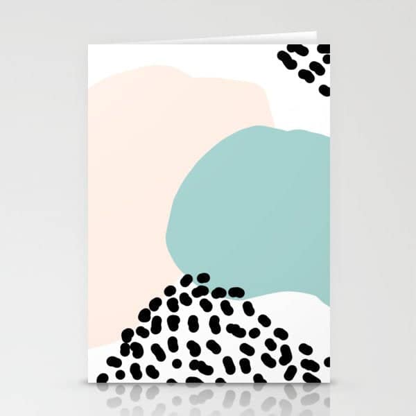 Modern Minimalistic Shapes- Blue Stationery Card