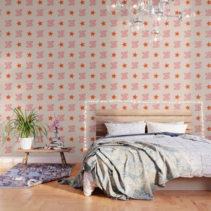 Southern Snark: Bless Your Heart (Bright Pink And Orange) Wallpaper