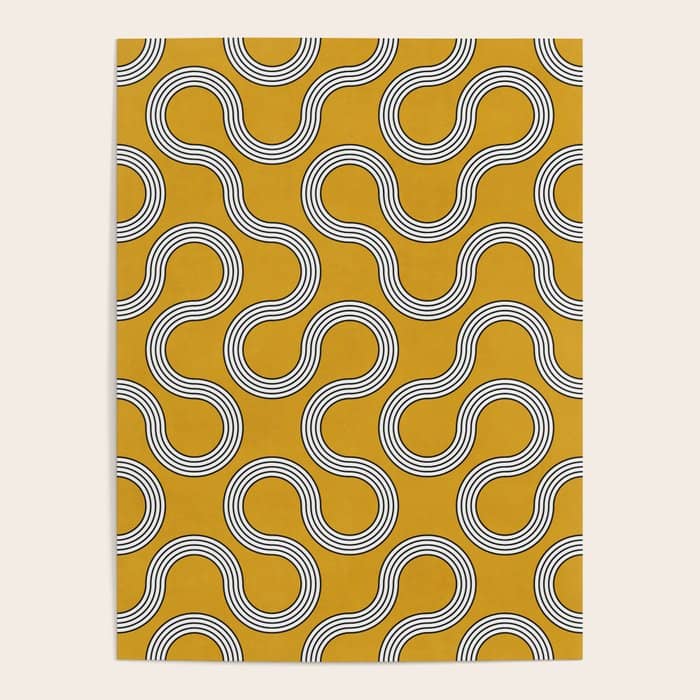 My Favorite Geometric Patterns No.31 - Mustard Yellow Poster