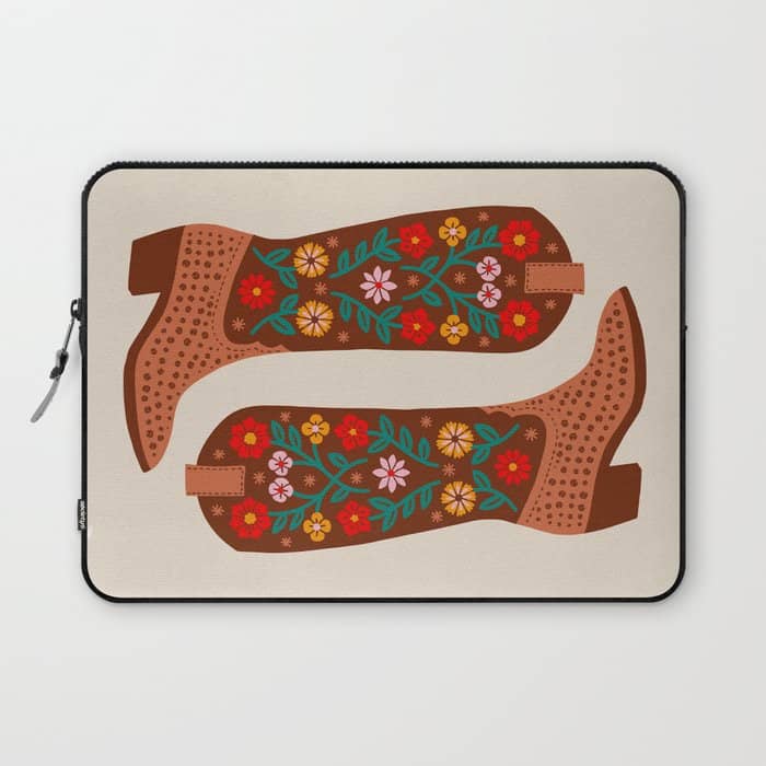 Cowgirl Boots - Bright Multicolor Laptop Sleeve