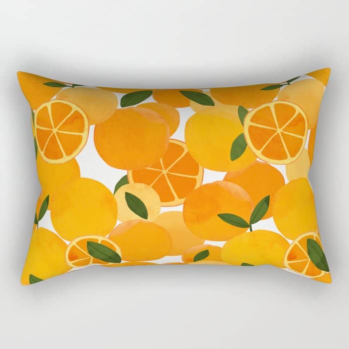 Mediterranean Oranges Still Life  Rectangular Pillow