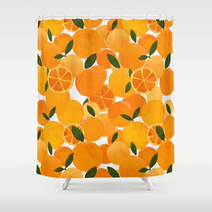 Mediterranean Oranges Still Life  Shower Curtain