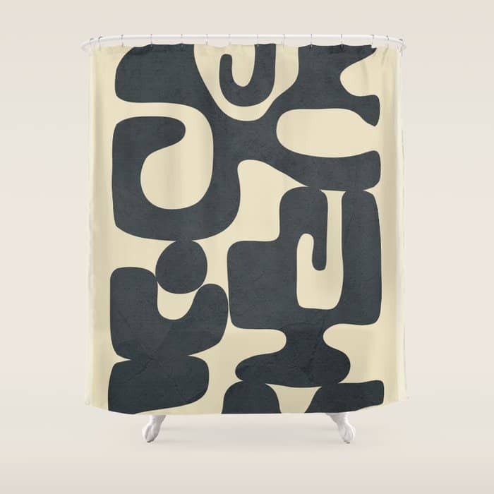 Modern Abstract  Shapes 1 Shower Curtain