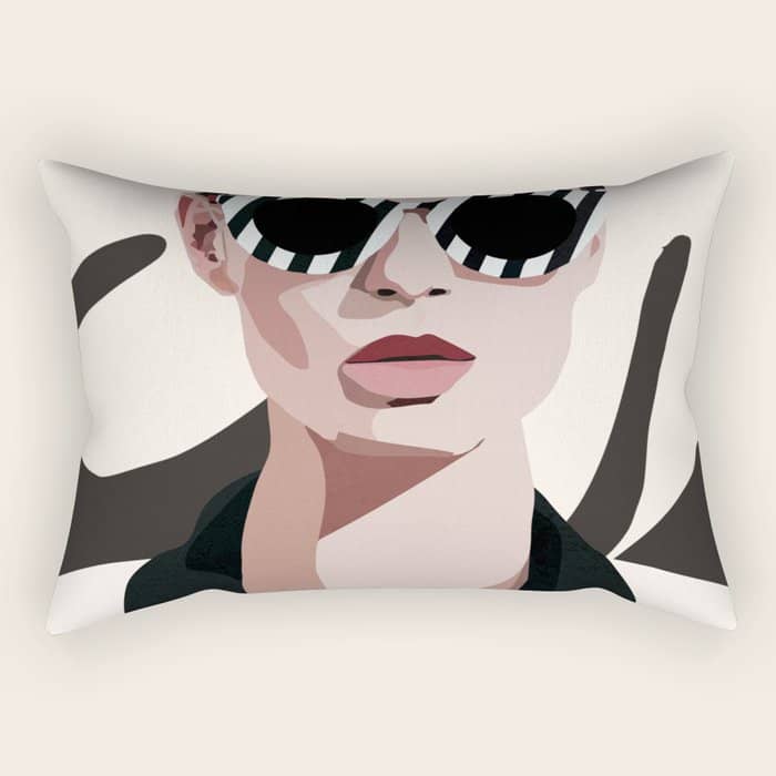 The Face Of Fashion 7 Rectangular Pillow