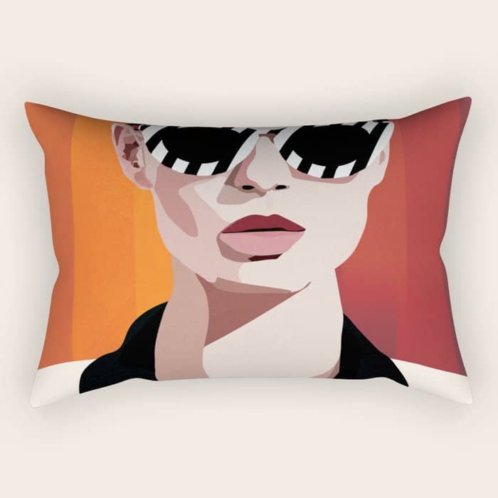 The Face Of Fashion 6 Rectangular Pillow