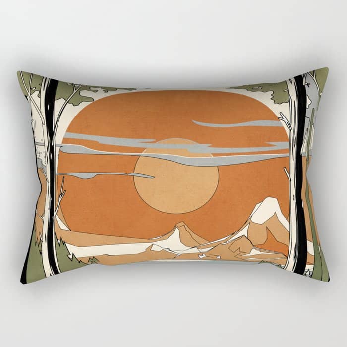 Wild Abstract Landscape 2 Rectangular Pillow
