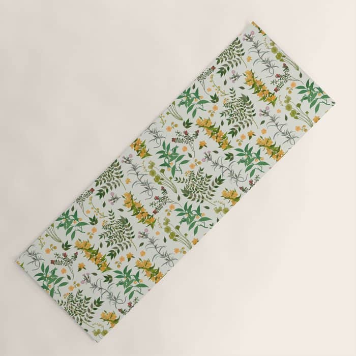 Vintage Wildflowers / Cozy Botanicals Yoga Mat