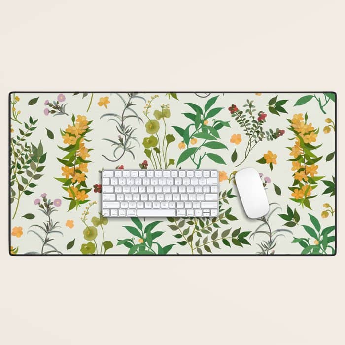 Vintage Wildflowers / Cozy Botanicals Desk Mat