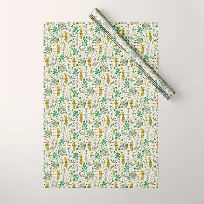 Vintage Wildflowers / Cozy Botanicals Wrapping Paper