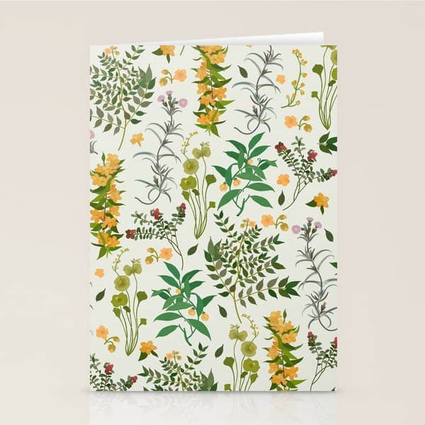 Vintage Wildflowers / Cozy Botanicals Stationery Card
