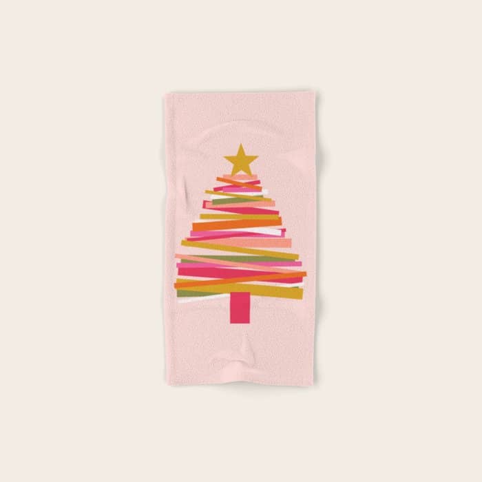 Ribbon Christmas Tree - Candy Bath Towel