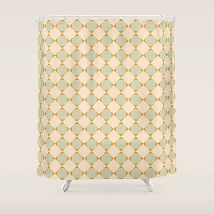 Retro Geometric Pattern Iii Shower Curtain