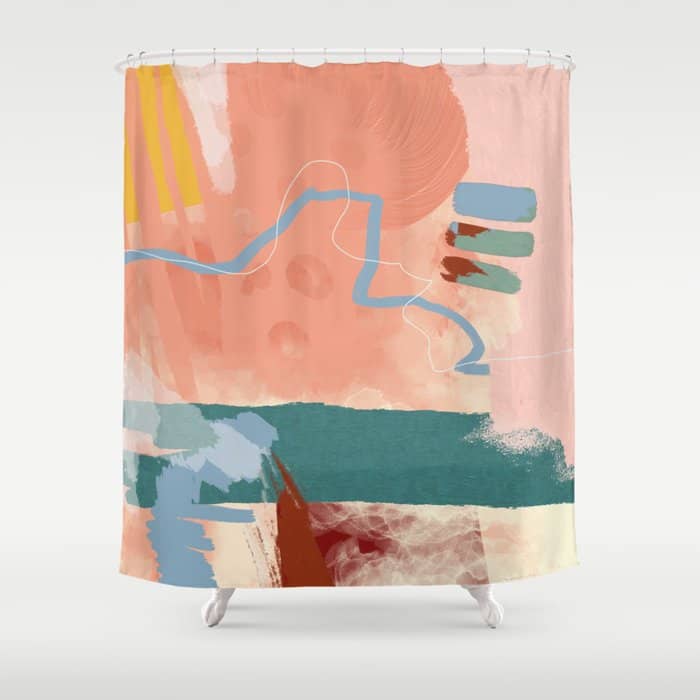 Abstract Brush & Color Study Shower Curtain