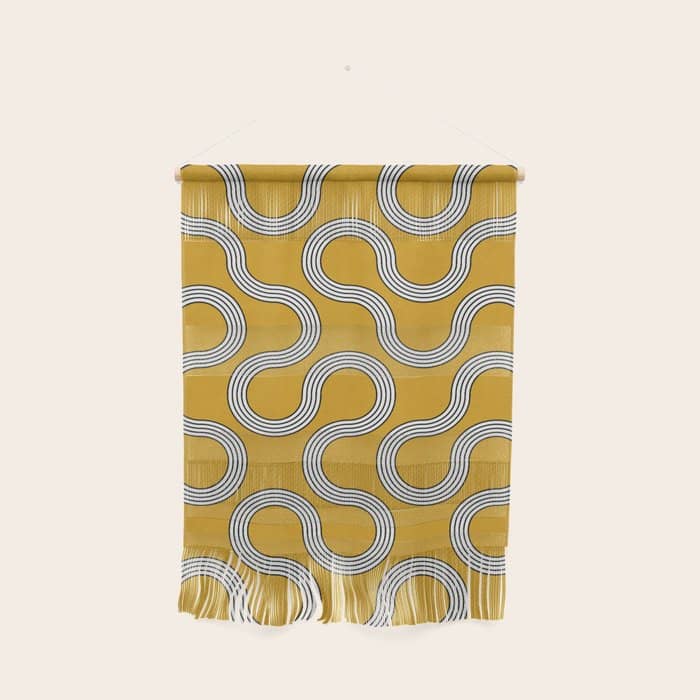My Favorite Geometric Patterns No.31 - Mustard Yellow Wall Hanging