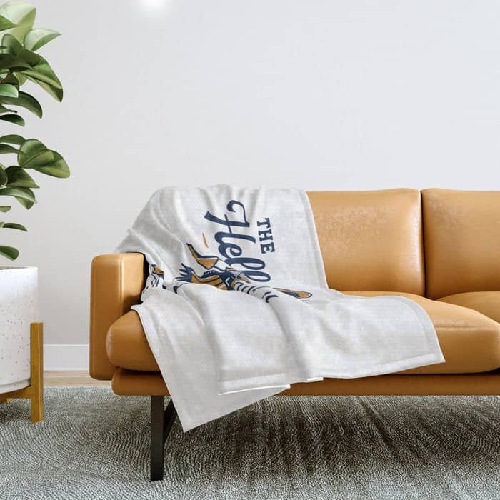 The Hell I Won'T: Retro Cowgirl V.2 Throw Blanket