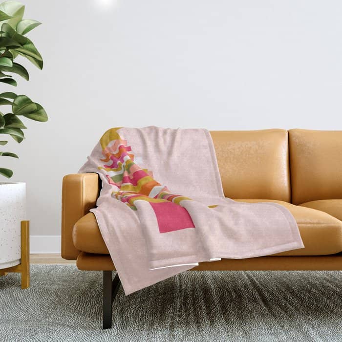 Ribbon Christmas Tree - Candy Throw Blanket