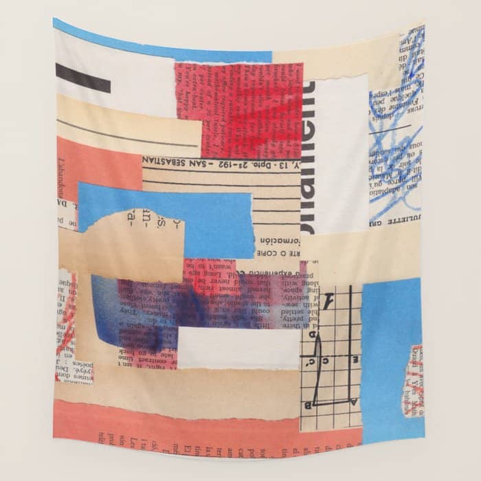 Abstract Mixed Media Collage #2 Wall Tapestry