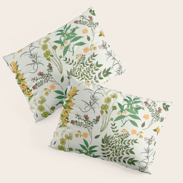Vintage Wildflowers / Cozy Botanicals Pillow Sham