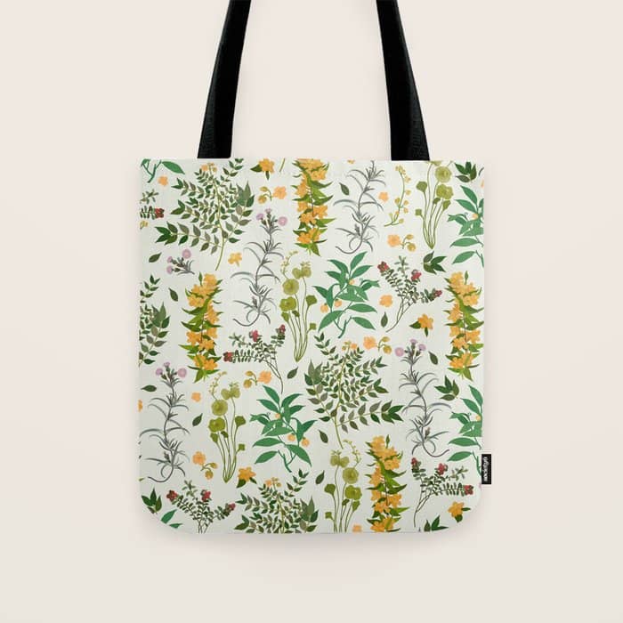 Vintage Wildflowers / Cozy Botanicals Tote Bag