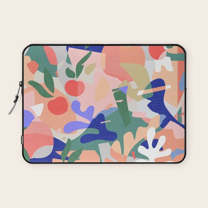 Abstract Fruits And Leaves / Modern Summer Laptop Sleeve