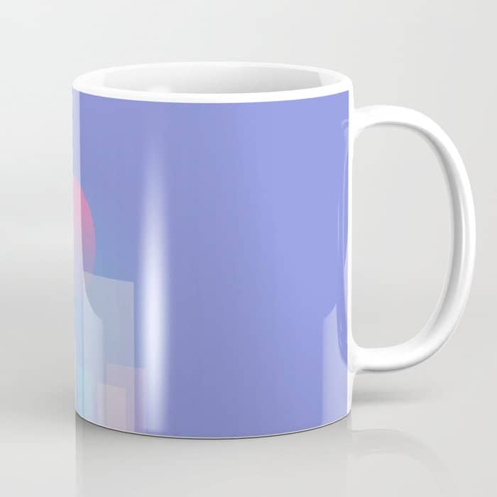 Abstract Geometric Pixel City 6 Coffee Mug