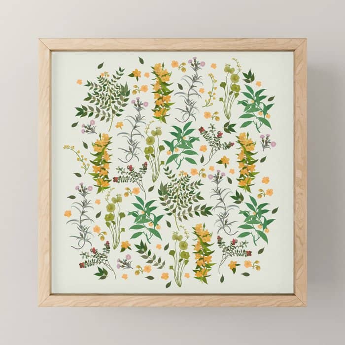 Vintage Wildflowers / Cozy Botanicals Mini Art Print