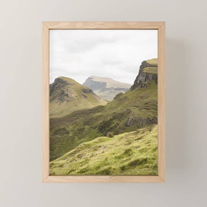 Quiraing Landscape | Nature Travel Photography Art Print | Isle Of Skye In Scotland Mini Art Print