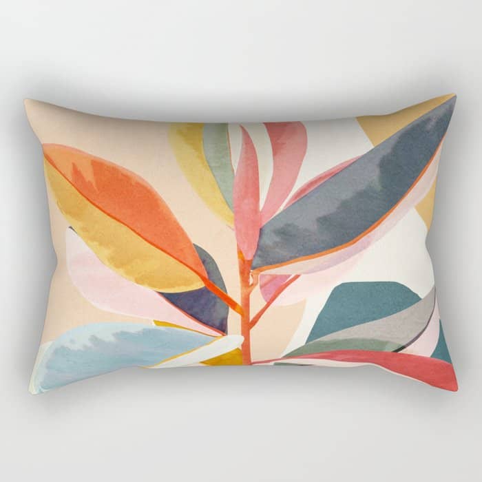 Colorful Branching Out 05 Rectangular Pillow