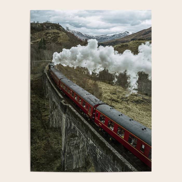 A Magical Train Journey Through The Scottish Highlands Poster