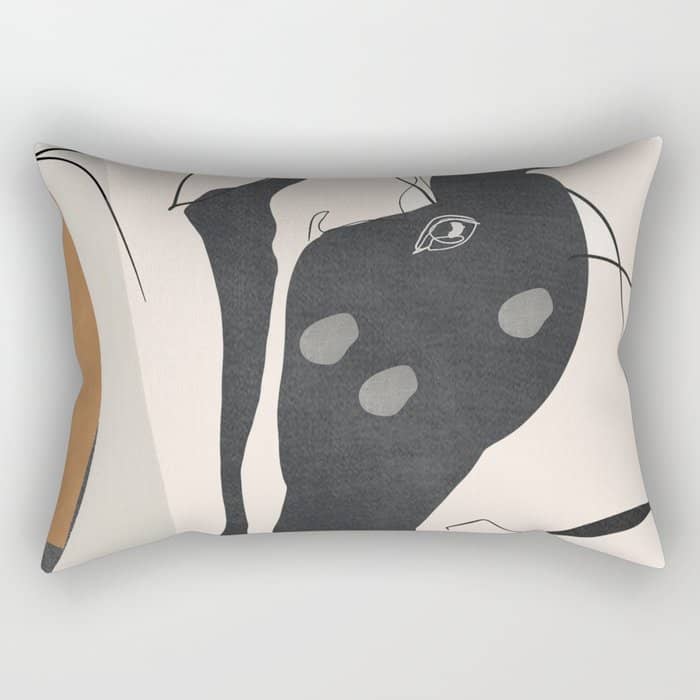Abstract Minimal Horse 3 Rectangular Pillow