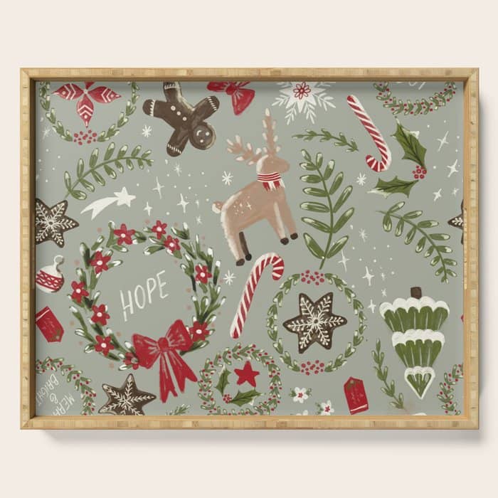 Magical Christmas - Sage Green Serving Tray