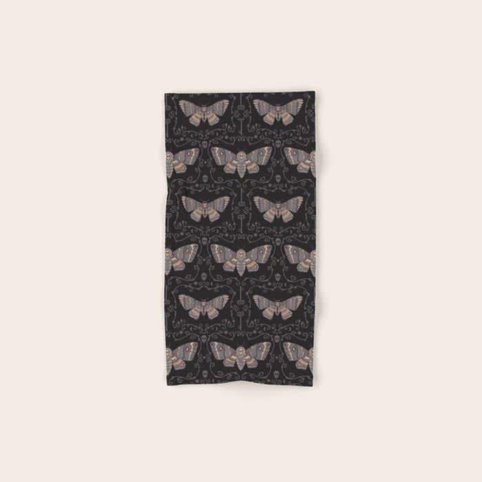 Taxidermy Death Moth At Midnight Bath Towel