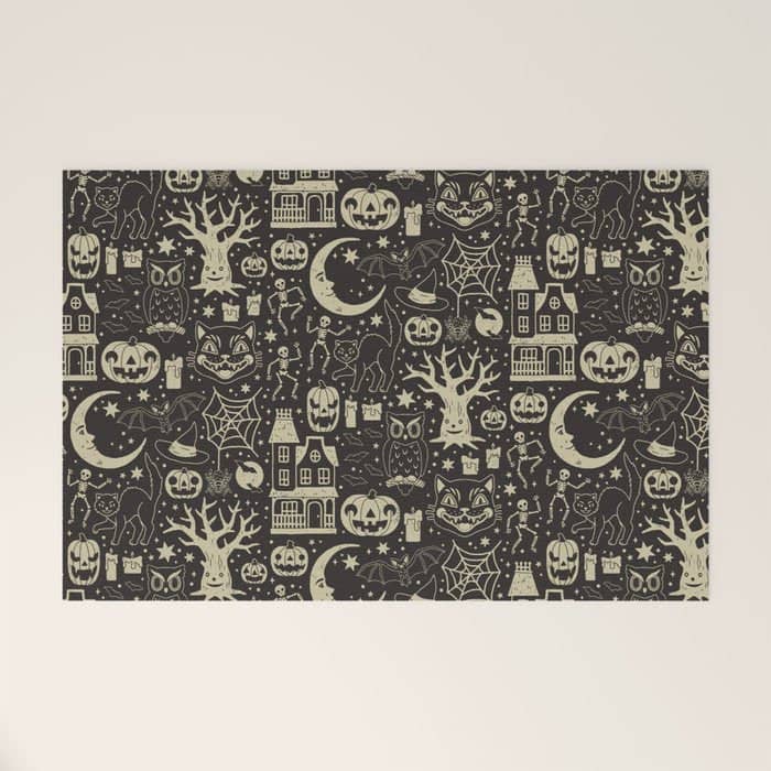 Vintage Halloween: Black Cat Welcome Mat