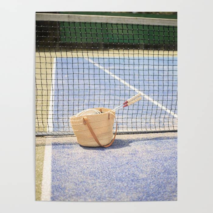 Playing Tennis In The Summer | Travel Photography Tennis Court Sports Field Art Print Poster