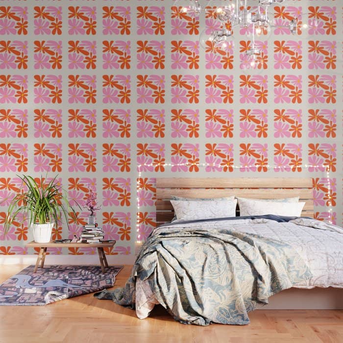 Bloom: Peach Matisse Color Series 04 Wallpaper