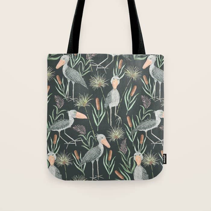 The Magnificent Shoebill Pattern Tote Bag