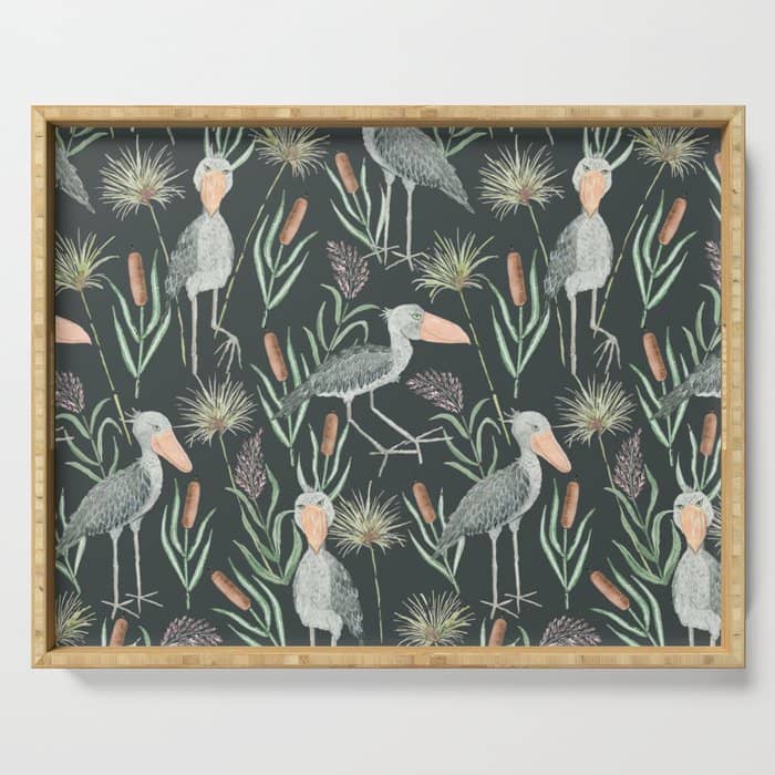 The Magnificent Shoebill Pattern Serving Tray