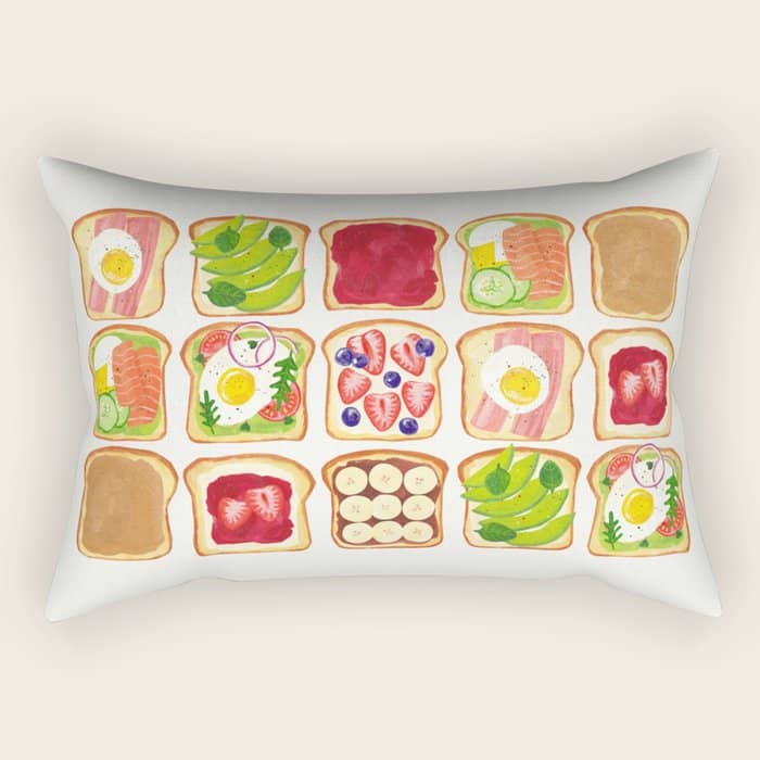 The Toast Club: Brunch Art Rectangular Pillow