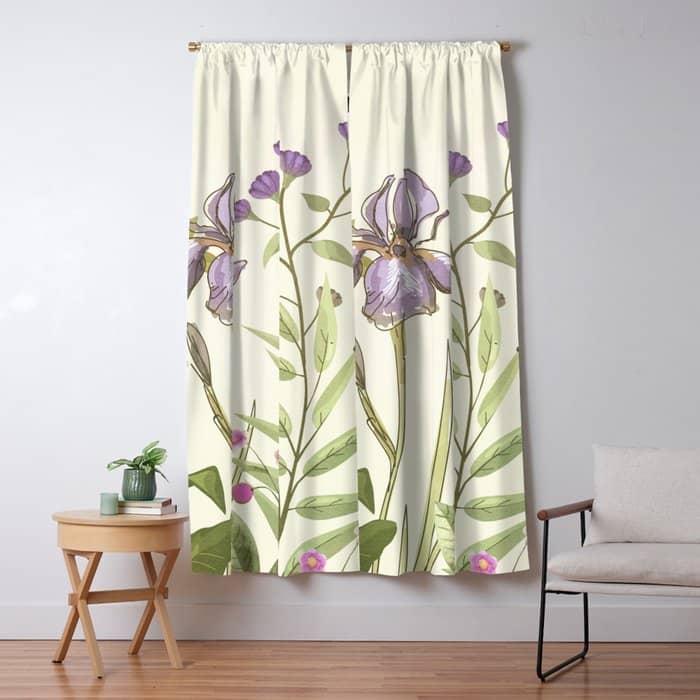 Little Blooming Wildflowers Window Curtain