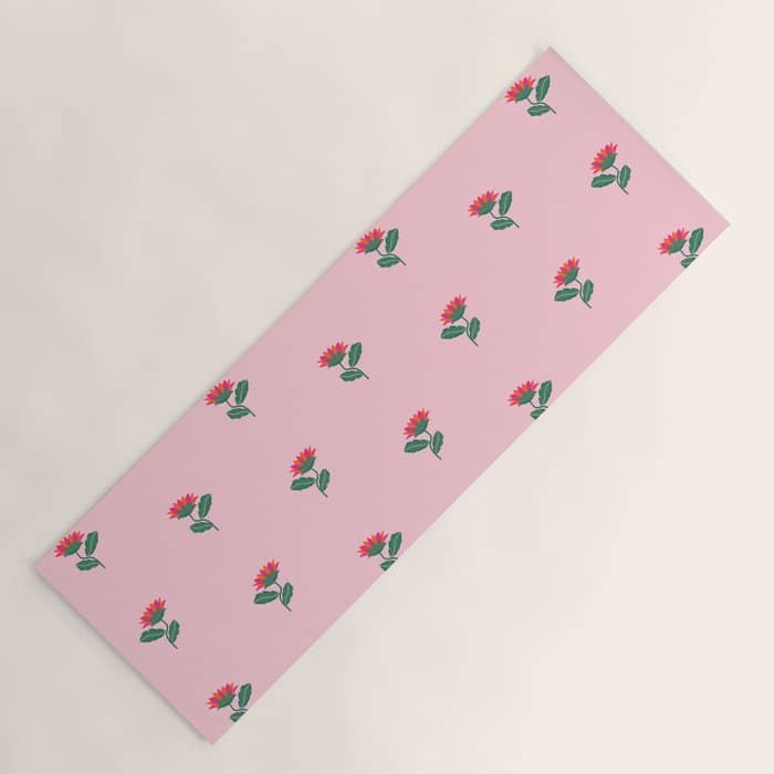 Art Nouveau Single Tropical Flower - Pattern Yoga Mat