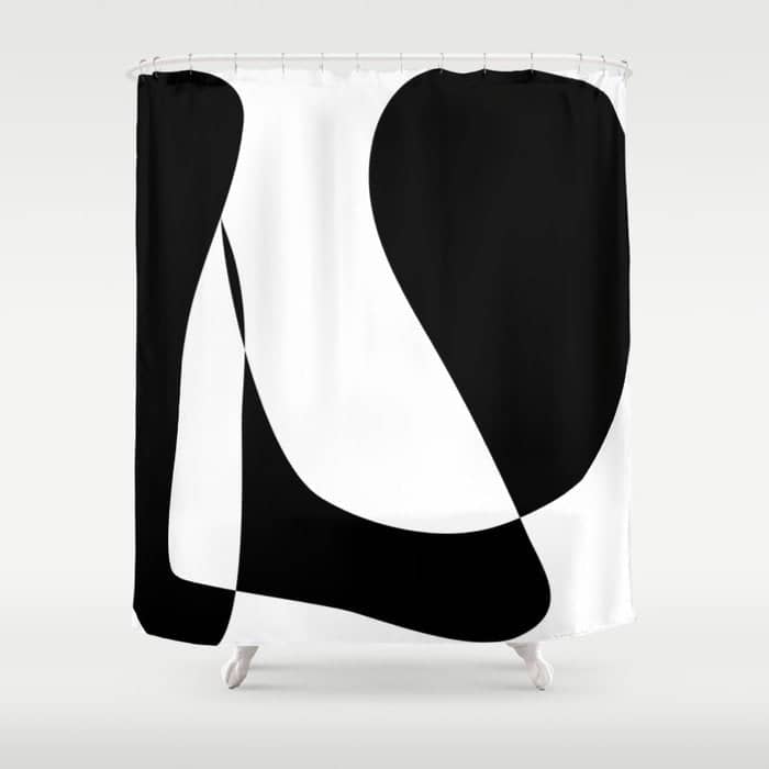 Minimalist Black And White 82 Shower Curtain